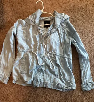 Hooded denim jacket thumbnail 1