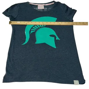 VTG Victoria's Secret PINK Michigan State Spartans Sequin T-Shirt Size L Gameday thumbnail 7
