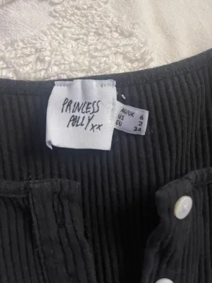 Princess Polly Black Crop Top thumbnail 2