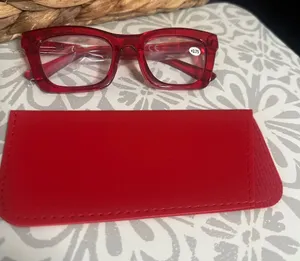 Red Reading Glasses with Matching Case thumbnail 1