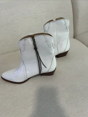 FREE PEOPLE New Frontier Western Boot, White, a size EU40/9.5-10, NWT FLAW thumbnail 4