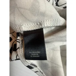 Ann Taylor Black White Ginkgo Leaf Print Ruffle Sleeve‎ Top Blouse Size S thumbnail 7