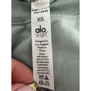 Alo Yoga Double Take Pullover Sweatshirt Green Women's Size XS thumbnail 11