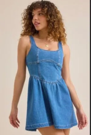 Altard State Larkin Mini Jean Dress thumbnail 2