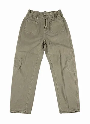 Bohme Women's M Olive Green Paperbag Waist Utility Carpenter Pants High Rise thumbnail 1