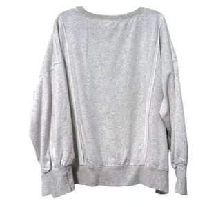 BiBi Pullover‎ Sweatshirt Gray Artsy Love Boho Patchwork Graphic Women XL/XXL thumbnail 4