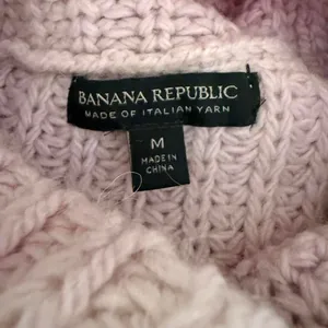 Banana Republic Italian Yarn Chunky Knit Turtleneck Sweater Medium Lavender thumbnail 5