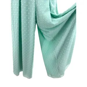 Fame & Partners Free People Jacy Ruffle Wide Leg Jumpsuit Mint Swiss Dot‎ Small thumbnail 7