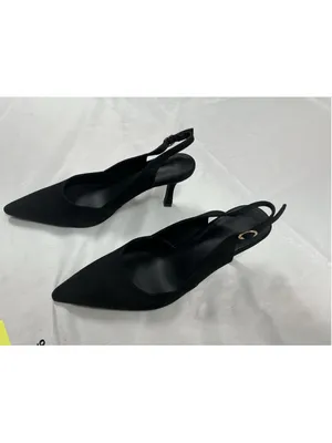 Womans New Slingback Stiletto Pumps Size 9.5 Black Pointed Toe thumbnail 3
