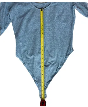 Heather Grey Basic Tee 3/4 Sleeve Bodysuit thumbnail 6