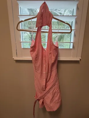 Maeve Seersucker Halter Romper thumbnail 4