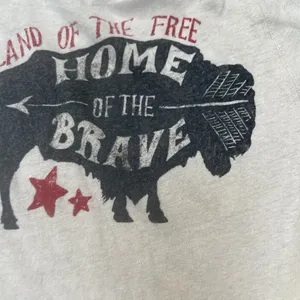 White Crow Women's Buffalo Beige Size Small S Home Of‎ The Brave Live Free Linen thumbnail 3