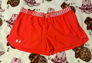 Under Armour Women's Vibrant Pink Athletic Shorts thumbnail 1