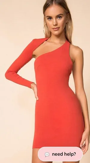 GIGI ONE SHOULDER MINI DRESS thumbnail 2