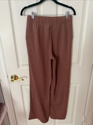 Wide-Leg Pull-On Pants in Mauve Brown old navy power soft small thumbnail 3
