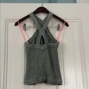 Free People Green Halter Tank Top thumbnail 5