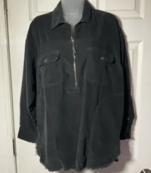 NWT Brown Corduroy Pullover 1/4 Zip Long Sleeve Top Shirt Casual XS thumbnail 1