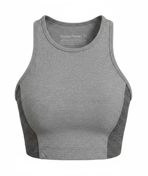 Outdoor Voices Athena Crop Top Gray Heathered Size XS Grey‎ Summer athletic thumbnail 1