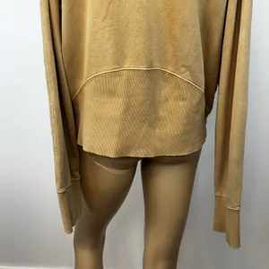 Joy Lab Tan Quarter Zip scuba Pullover Hoodie Cropped Sweatshirt Size‎ Small thumbnail 8
