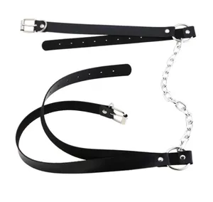 Black Harness Chunky Chain Belt New thumbnail 5