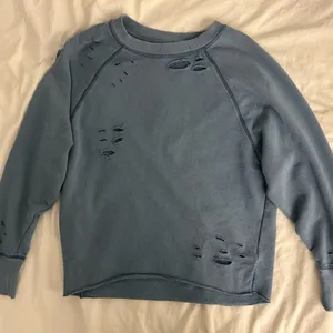 Aerie distressed blue sweatshirt thumbnail 1