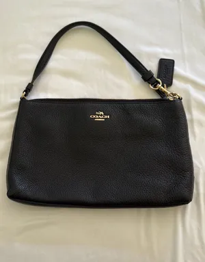 Coach black leather bag  thumbnail 1