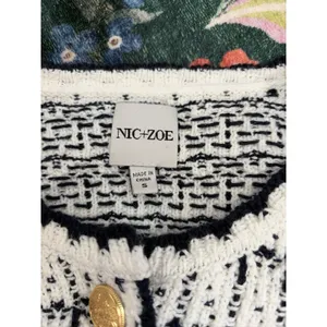 Nic+Zoe tweed sweater jacket size small thumbnail 10