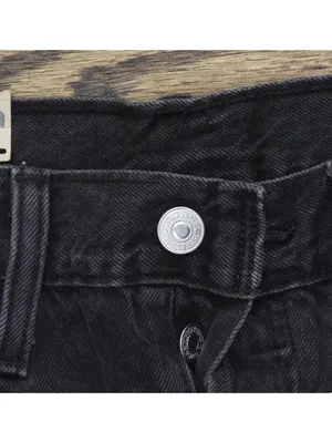 NWT Levi's 501 Original Distressed Button Fly Jean Shorts Jorts Lunar Black 30 thumbnail 9