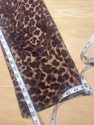 Abercrombie The Baggy Low Rise Curve Love Leopard Jeans Sz 26 thumbnail 11