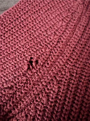 Guess Lace-Up Ribbed Crewneck Sweater - Wine thumbnail 4