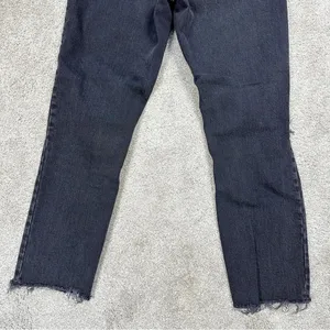 Abercrombie & Fitch Curve Love The Mom High Rise Skinny Jean Black Destroy 26 2R thumbnail 9