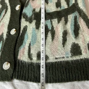 Mystree Womens Soft Cardigan Sweater Size Medium Button Up Pockets Multi Pattern thumbnail 11