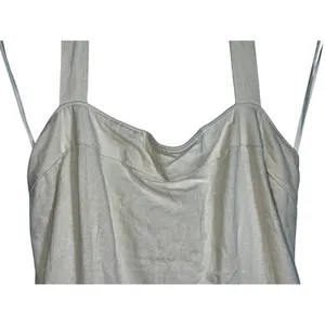 Abercrombie & Fitch White Linen Square Neck Sleeveless Halter Mini Dress Size S thumbnail 3