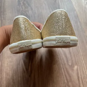 Jack Rogers Mila Gold Glitter Slip Ons 9 thumbnail 6