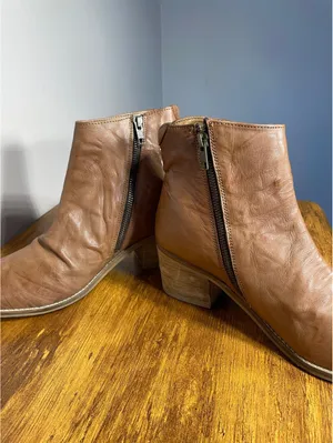 Diba True Hel Lina Tan Leather Vtg Boho Western Slouch Boots thumbnail 9