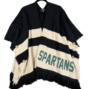 Gameday Couture Michigan State Spartans Knit Poncho Wrap M/L College Football thumbnail 1
