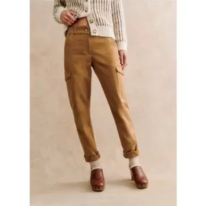 Sezane Benicio Chino Cargo Trousers in Caramel thumbnail 2