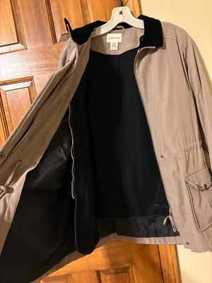 St. John’s Bay Vintage Classic Taupe Field Jacket with Black Velvet Collar ❤️ thumbnail 6