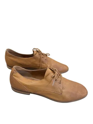 Frye & Co Womens Brown Leather Lace-Up Oxford Flat Shoes Size 10M SKU 8400 thumbnail 4