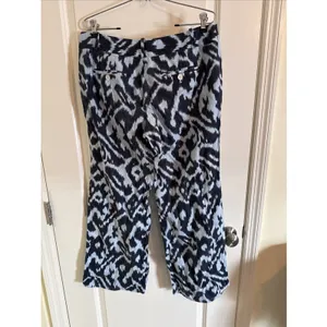 Ann Taylor Loft‎ Marisa Style Wide Leg Linen Pants Blue Sz 8 Resort Wear thumbnail 3