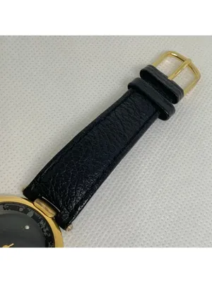 Vintage Fred Meyer women’s gold tone wristwatch black dial 32mm Quartz running thumbnail 5