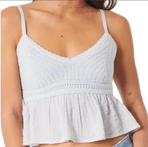 Hollister Crochet Crop Top thumbnail 1