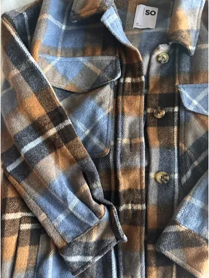 Oversized Flannel Blue Size XS thumbnail 2