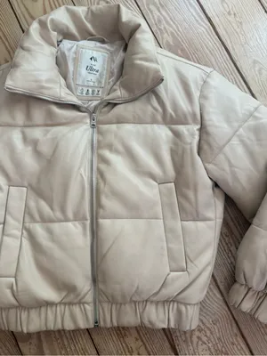 Abercrombie & Fitch Ultra Collection Vegan Leather Puffer Jacket - spot on back thumbnail 2