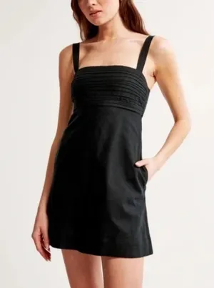 Abercrombie and Fitch Emerson Linen-Blend Skort romper mini dress thumbnail 1