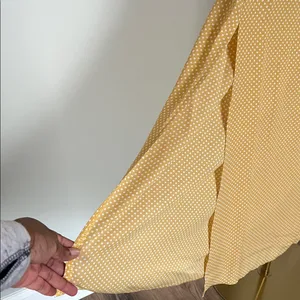 miami Mustard Polka Dot Button-Front Maxi Skirt thumbnail 4