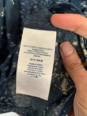 Retro RL Chaps Blue Mixed Media Cotton Button Down thumbnail 5