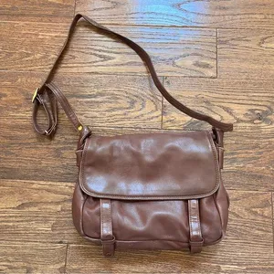 Vintage Brio! Brown Cross Body Satchel Shoulder Bag thumbnail 1