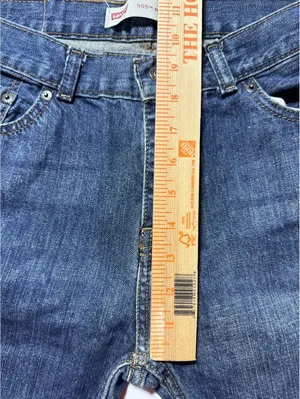 Levi's 505 Regular Fit Classic Blue Denim Jeans thumbnail 5