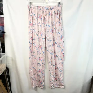Catherine Malandrino Small Pajama Set Pink‎ Floral Short Sleeve Pants Soft 1698 thumbnail 7